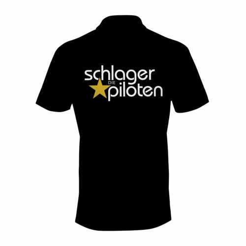 Poloshirt schwarz Die Schlagerpiloten