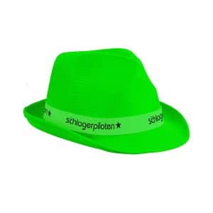Schlagerpiloten Hut Neongrün
