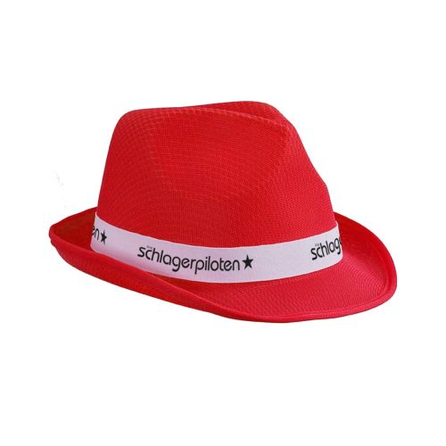 Schlagerpiloten Hut Rot