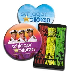 Magnet Button Schlagerpiloten 3er Set