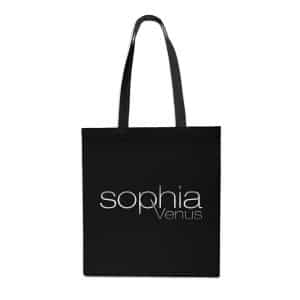 Stofftasche Sophia Venus Logo schwarz