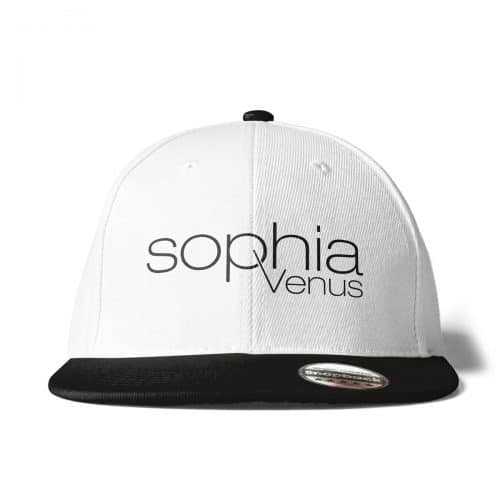 Cap Snapback Sophia Venus Schriftzug weiss-schwarz