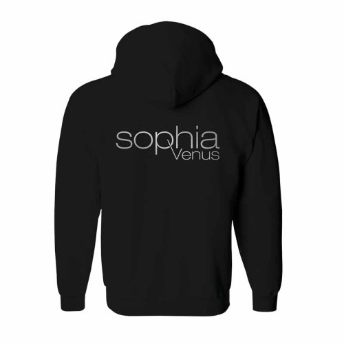 Zip Hoodie Herren Sophia Venus schwarz