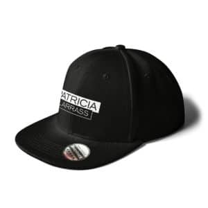 cap snapback patricia larras logo schwarz