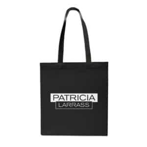 stofftasche patricia larras logo schwarz