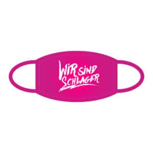 Stoffmaske Wir sind Schlager pink