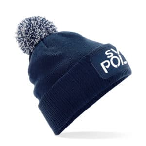 Mütze Sven Polenz navy mit Bommel