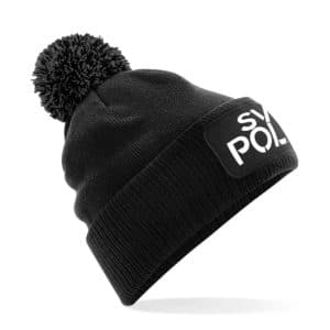 Mütze Sven Polenz schwarz mit Bommel