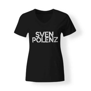 T-Shirt Damen V-Neck Sven Polenz schwarz