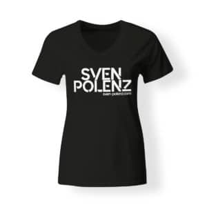 T-Shirt Damen V-Neck Sven Polenz schwarz