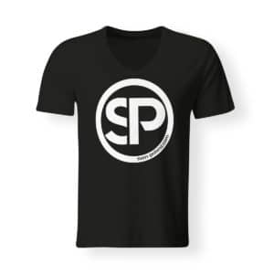 T-Shirt Herren V-Neck Sven Polenz schwarz