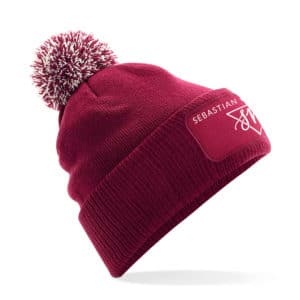 Sebastian von Mletzko mütze burgundy mit Bommel