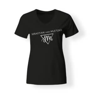 Sebastian von Mletzko T-Shirt Damen V-Neck schwarz