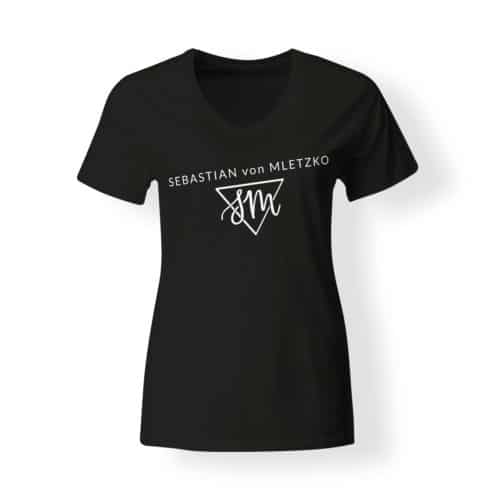 Sebastian von Mletzko T-Shirt Damen V-Neck schwarz
