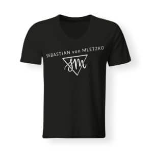Sebastian von Mletzko T-Shirt Herren V Neck schwarz