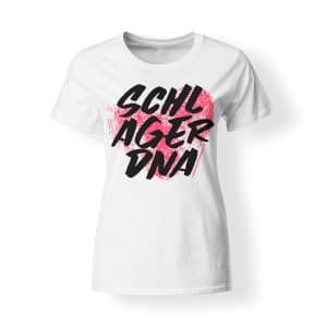 T-Shirt Damen Schlager DNA weiß