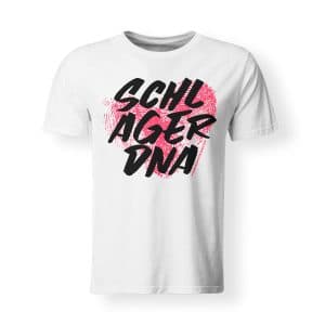 T-Shirt Herren Schlager DNA weiß