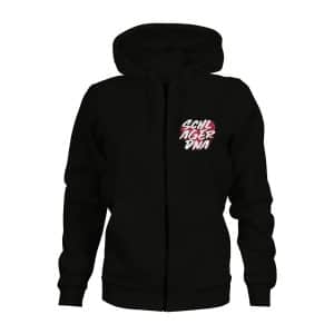ZIP Hoodie Damen Schlager DNA schwarz