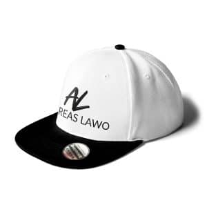 Andreas Lawo Cap Snapback weiß schwarz Logo