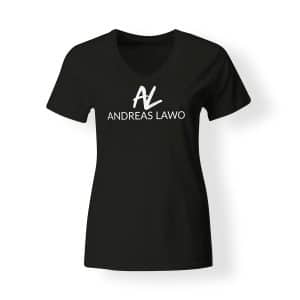 Andreas Lawo T-Shirt Damen schwarz V-Neck
