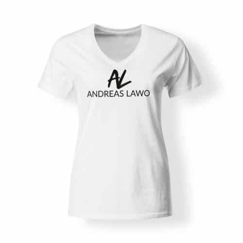 Andreas Lawo T-Shirt Damen weiß V-Neck