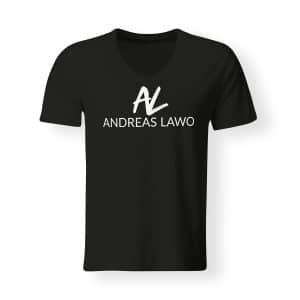 Andreas Lawo T-Shirt schwarz V-Neck