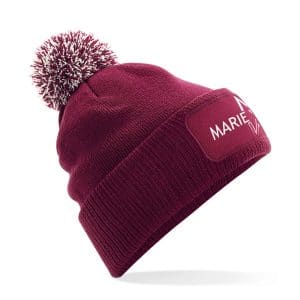 Mütze mit Bommel Marie Winter burgundy
