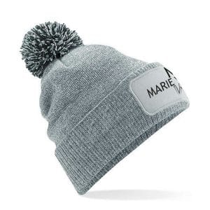 Mütze mit Bommel Marie Winter grau