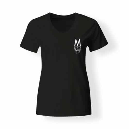 Marie Winter Damen T-Shirt V-Neck schwarz