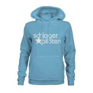 Hoodie Damen Schlagerpiloten hellblau