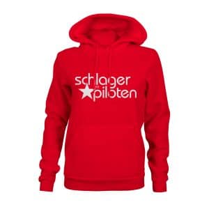 Hoodie Damen Schlagerpiloten rot