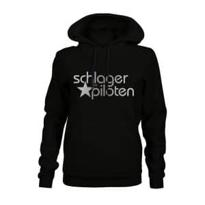 Hoodie Damen Schlagerpiloten schwarz silber