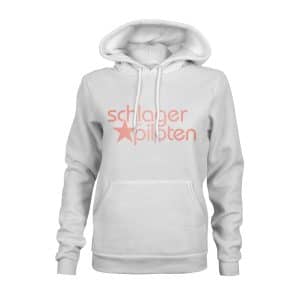 Hoodie Damen Schlagerpiloten weiß rosegold