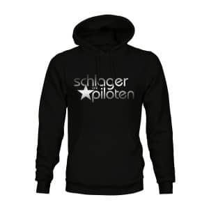 Schlagerpiloten Hoodie Unisex schwarz silber
