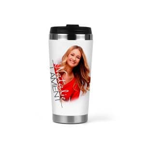 Natalie Lament 2go Edelstahl thermobecher weiss Foto