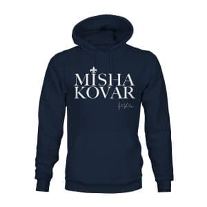 Hoodie Unisex Misha Kovar Logo navy