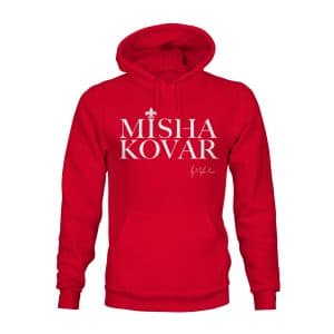 Hoodie Unisex Misha Kovar Logo rot