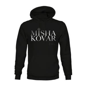 Hoodie Unisex Misha Kovar Logo schwarz
