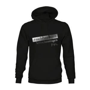 Hoodie Unisex Misha Kovar Nichtverzagenkrönchentragen schwarz