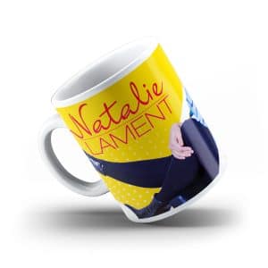 Tasse Natalie Lament Foto Motiv gelb