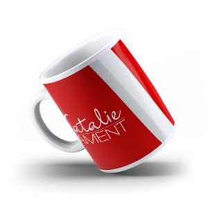 Tasse Natalie Lament Foto Motiv rot