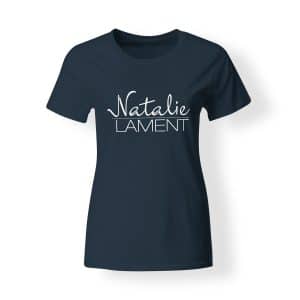 Damen T-Shirt Natalie Lament Logo navy