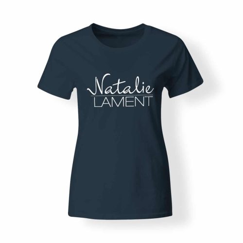 Damen T-Shirt Natalie Lament Logo navy