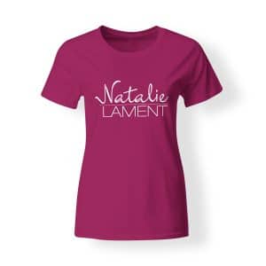 Damen T-Shirt Natalie Lament Logo pink