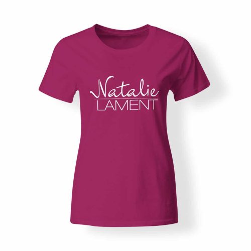 Damen T-Shirt Natalie Lament Logo pink