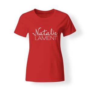 Damen T-Shirt Natalie Lament Logo rot
