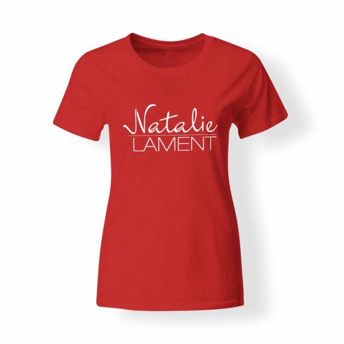 Damen T-Shirt Natalie Lament Logo rot