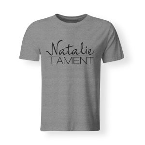 T-Shirt Natalie Lament Logo grau