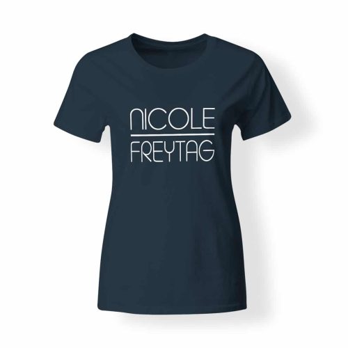 T-Shirt Damen Nicole Freytag Logo navy