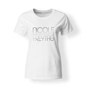 T-Shirt Damen Nicole Freytag Logo weiß